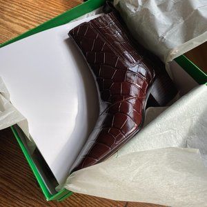 Piper ankle boots in Italian croc-embossed leather